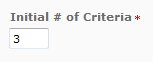 Initial Criteria Text box